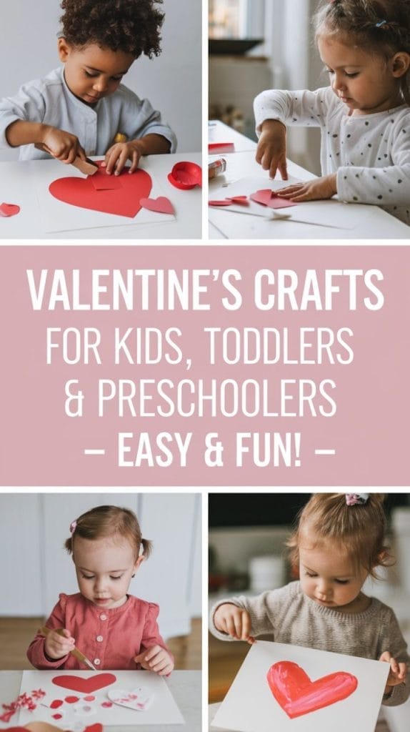 10 Easy Valentine’s Crafts for Kids, Toddlers & Preschoolers – Fun & Mess-Free!